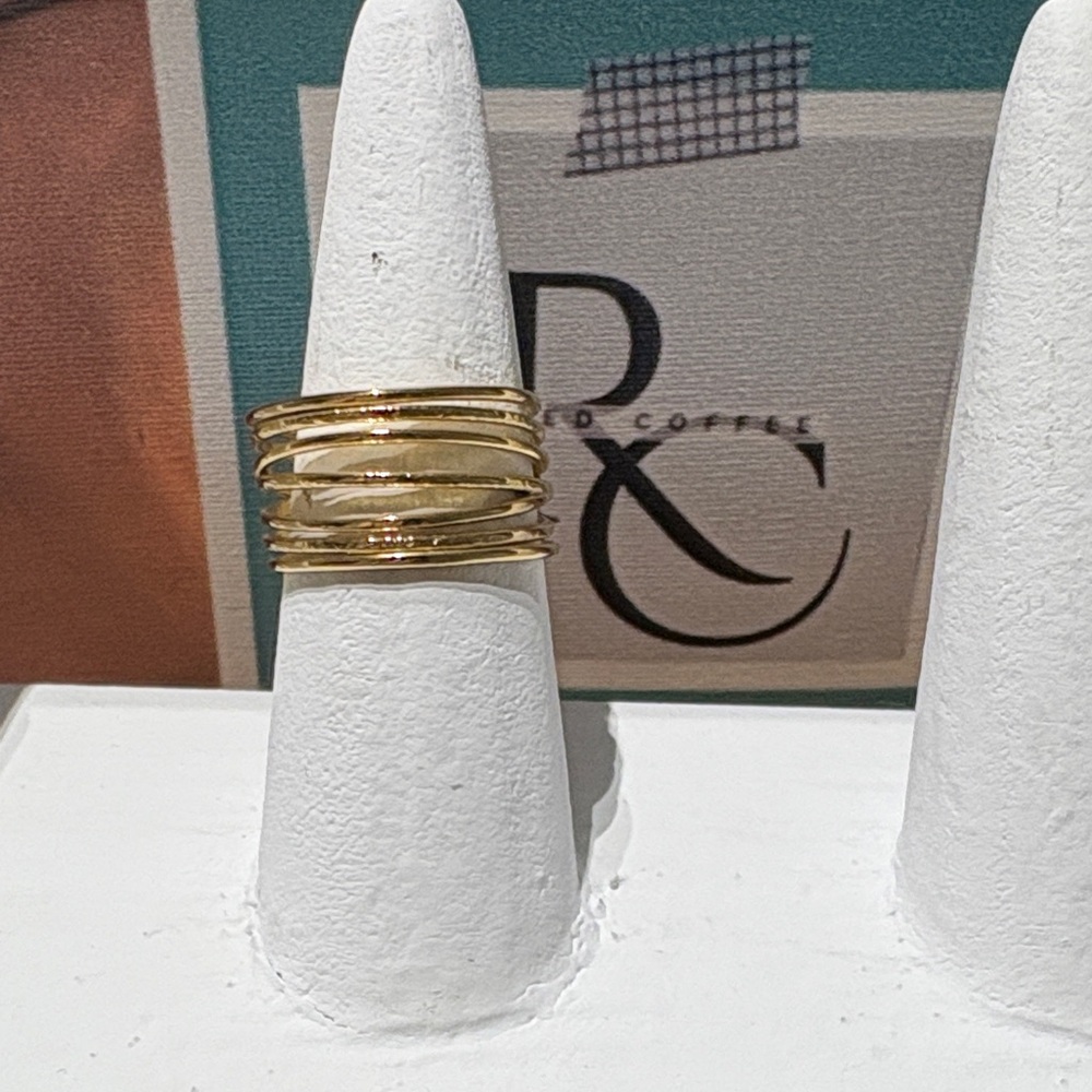 Elegant Gold Stacking Ring - 18K gold